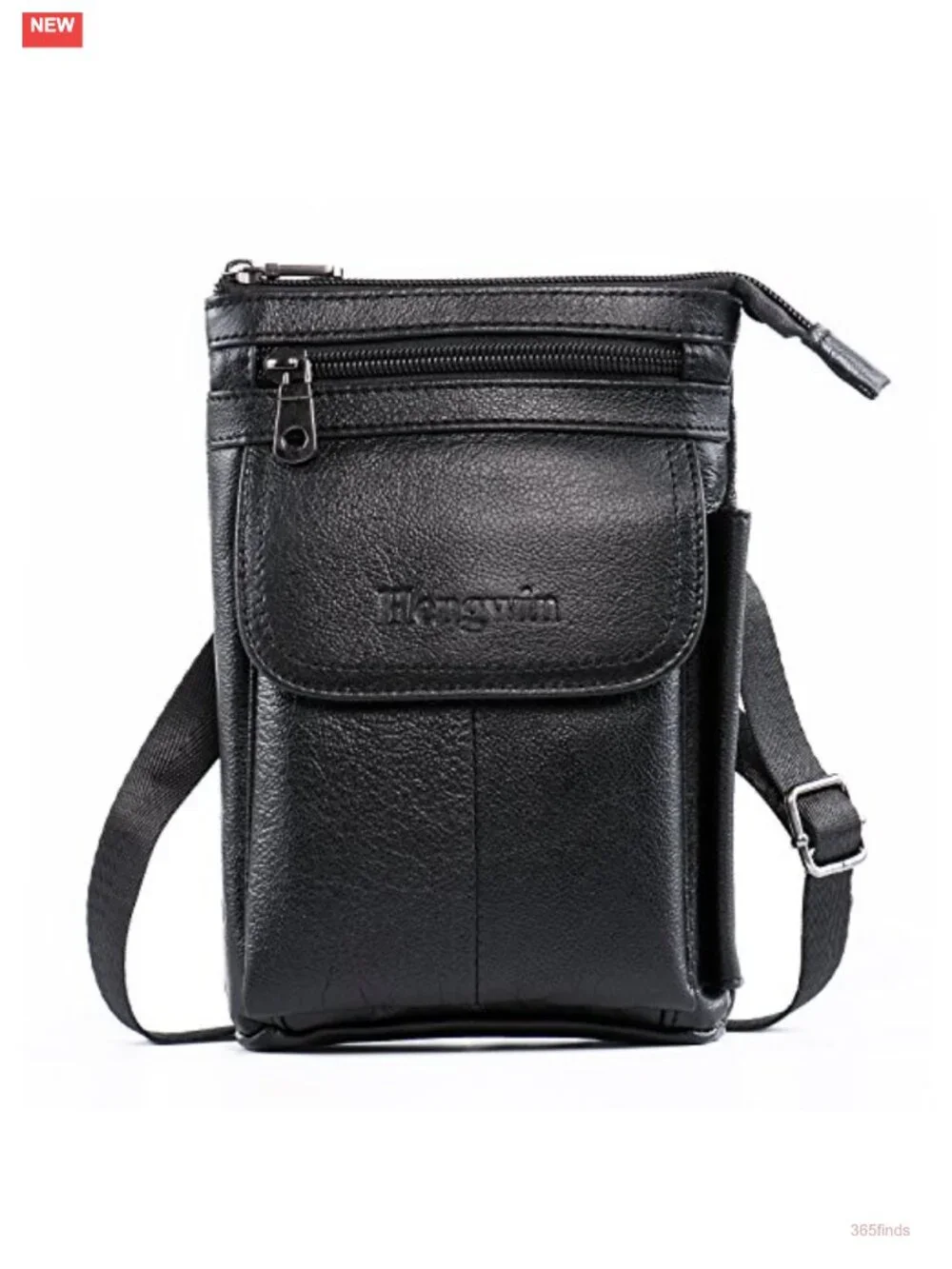 Genuine Leather Small Crossbody Purse Men Women Travel Passport Wallet Cell